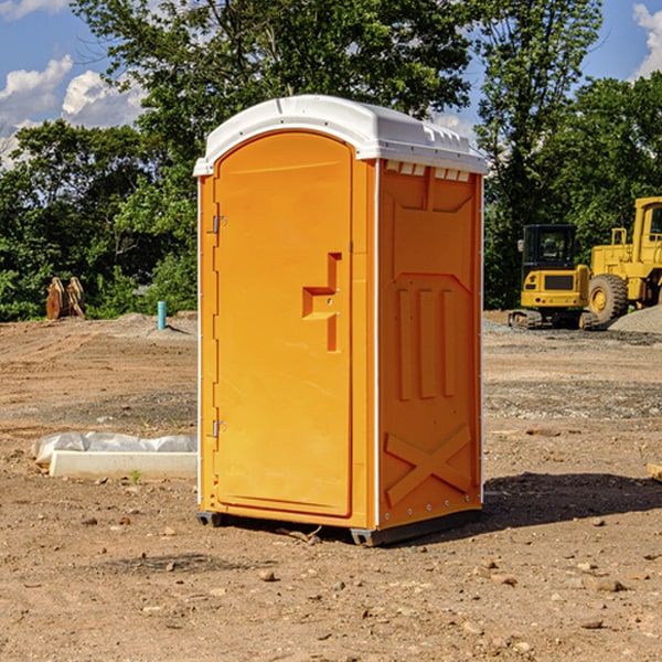 how often are the porta potties cleaned and serviced during a rental period in China Maine